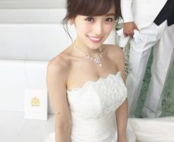 泉里香の結婚式ウエディングドレス画像写真